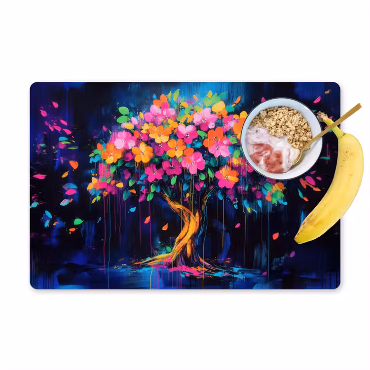 Sets de table - Arbre - Fleurs - Magique - Coloré — 1
