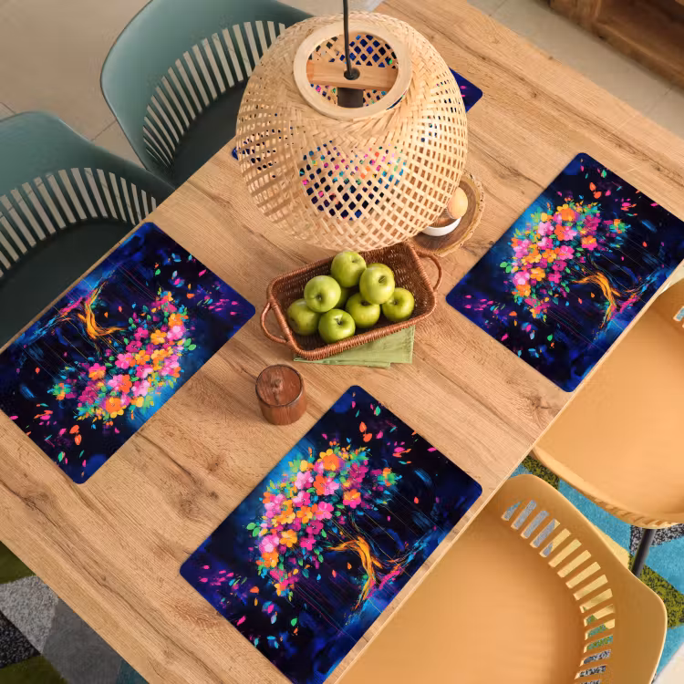 Sets de table - Arbre - Fleurs - Magique - Coloré — 3