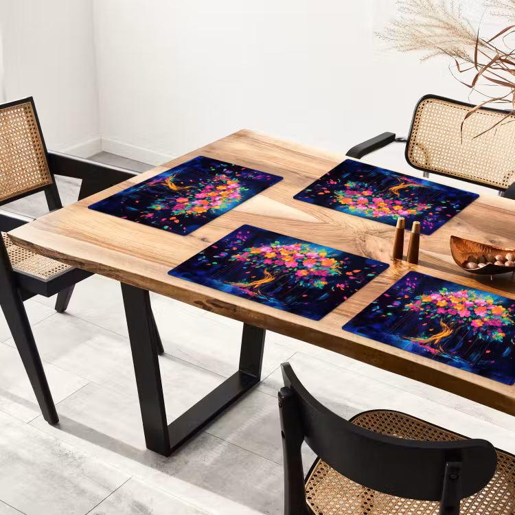 Sets de table - Arbre - Fleurs - Magique - Coloré — 4