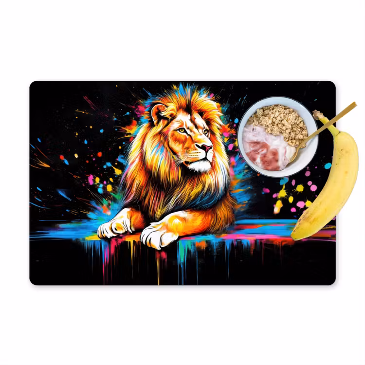 Sets de table - Lion - Coloré - Éclaboussures — 1