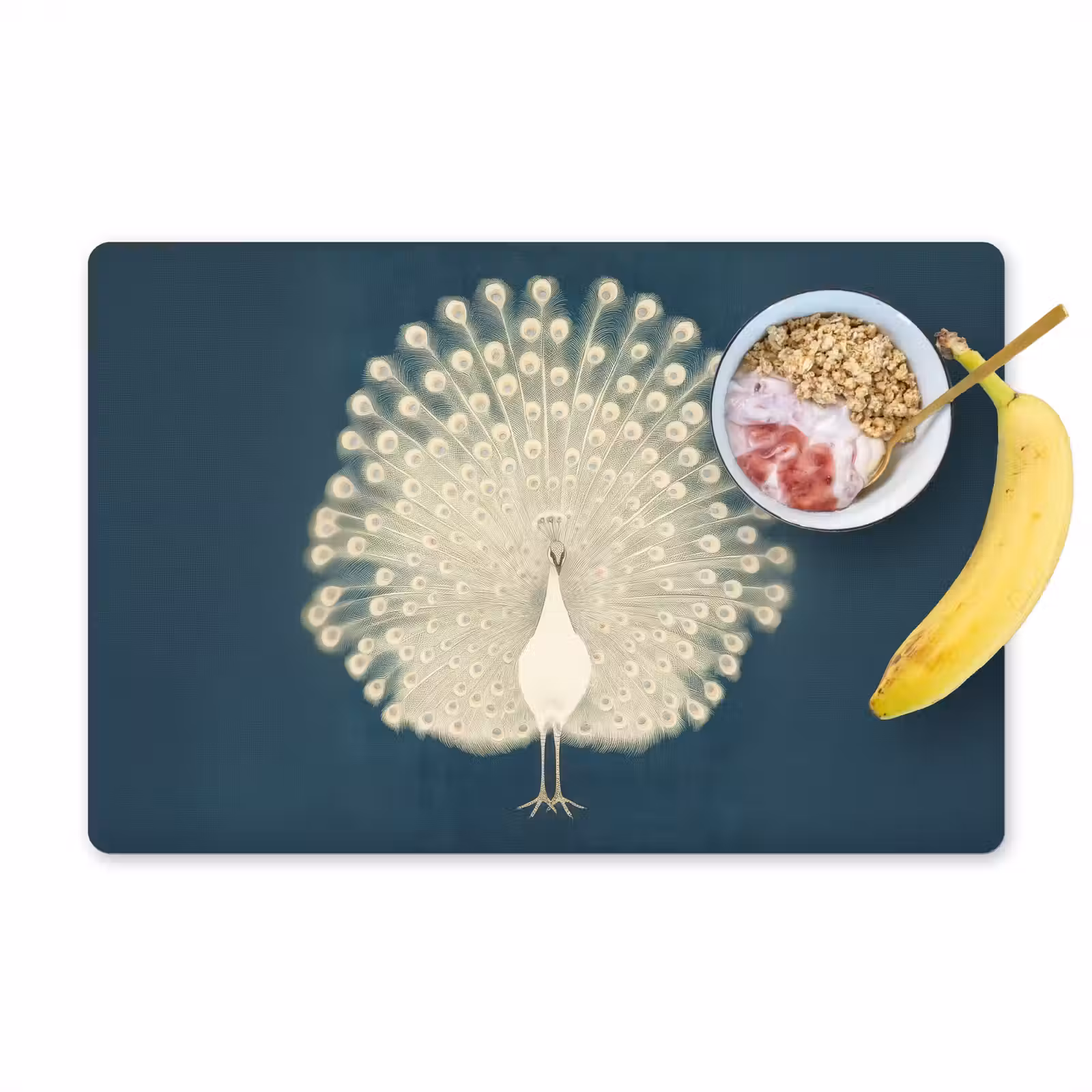 Sets de table en vinyle - Oiseau - Bleu - Vintage — 1