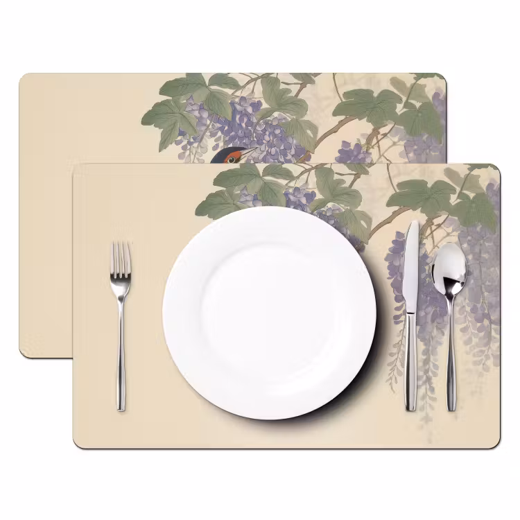 Sets de table en vinyle - Pic - Fleurs - Violet — 2