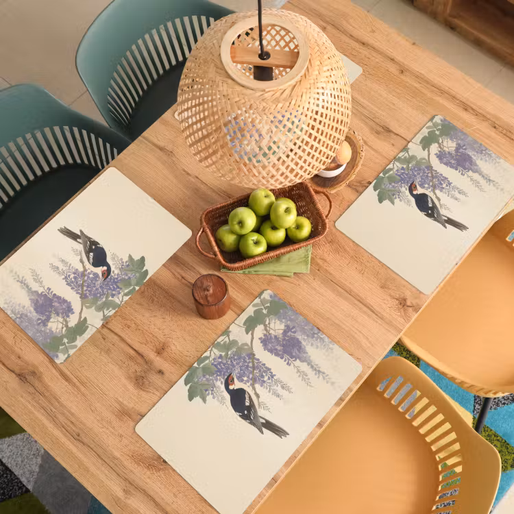 Sets de table en vinyle - Pic - Fleurs - Violet — 3