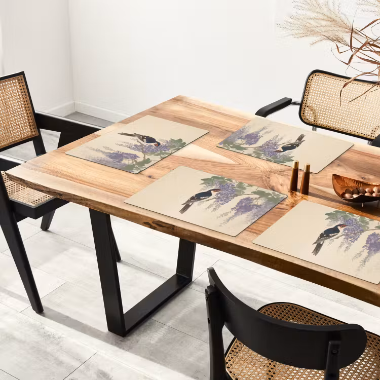 Sets de table en vinyle - Pic - Fleurs - Violet — 4