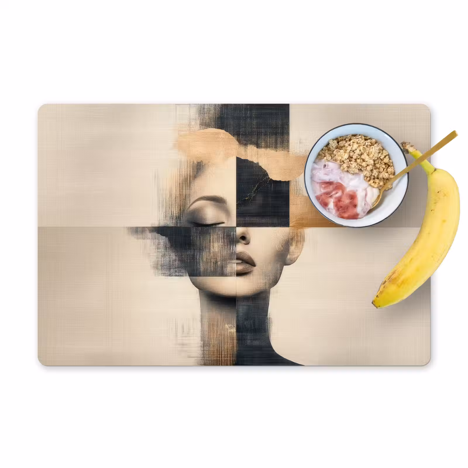 Sets de table en vinyle - Or - Femme - Rectangles — 1