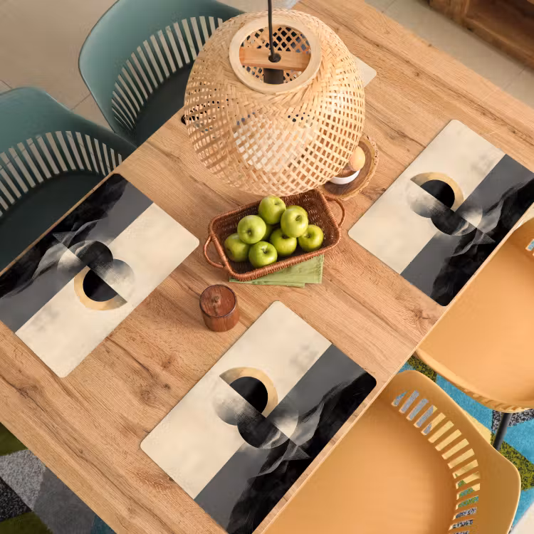 Sets de table en vinyle - Cercles - Ombre - Abstrait — 3