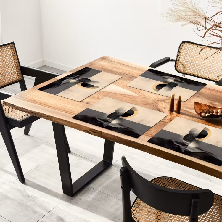 Sets de table en vinyle - Cercles - Ombre - Abstrait — 4