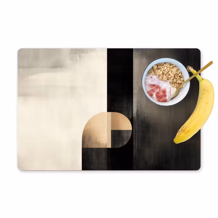 Sets de table en vinyle - Formes - Moderne - Noir — 1