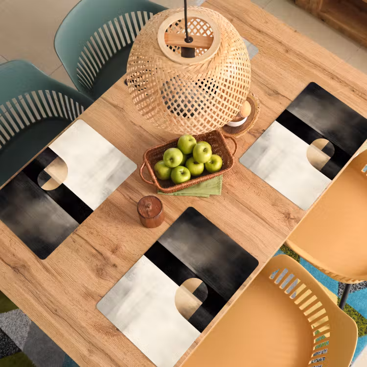 Sets de table en vinyle - Formes - Moderne - Noir — 3