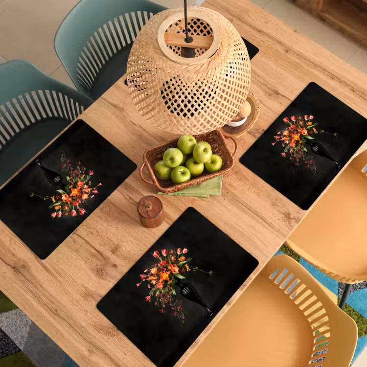 Sets de table en vinyle - Ornemental - Bouquet - Vase — 3