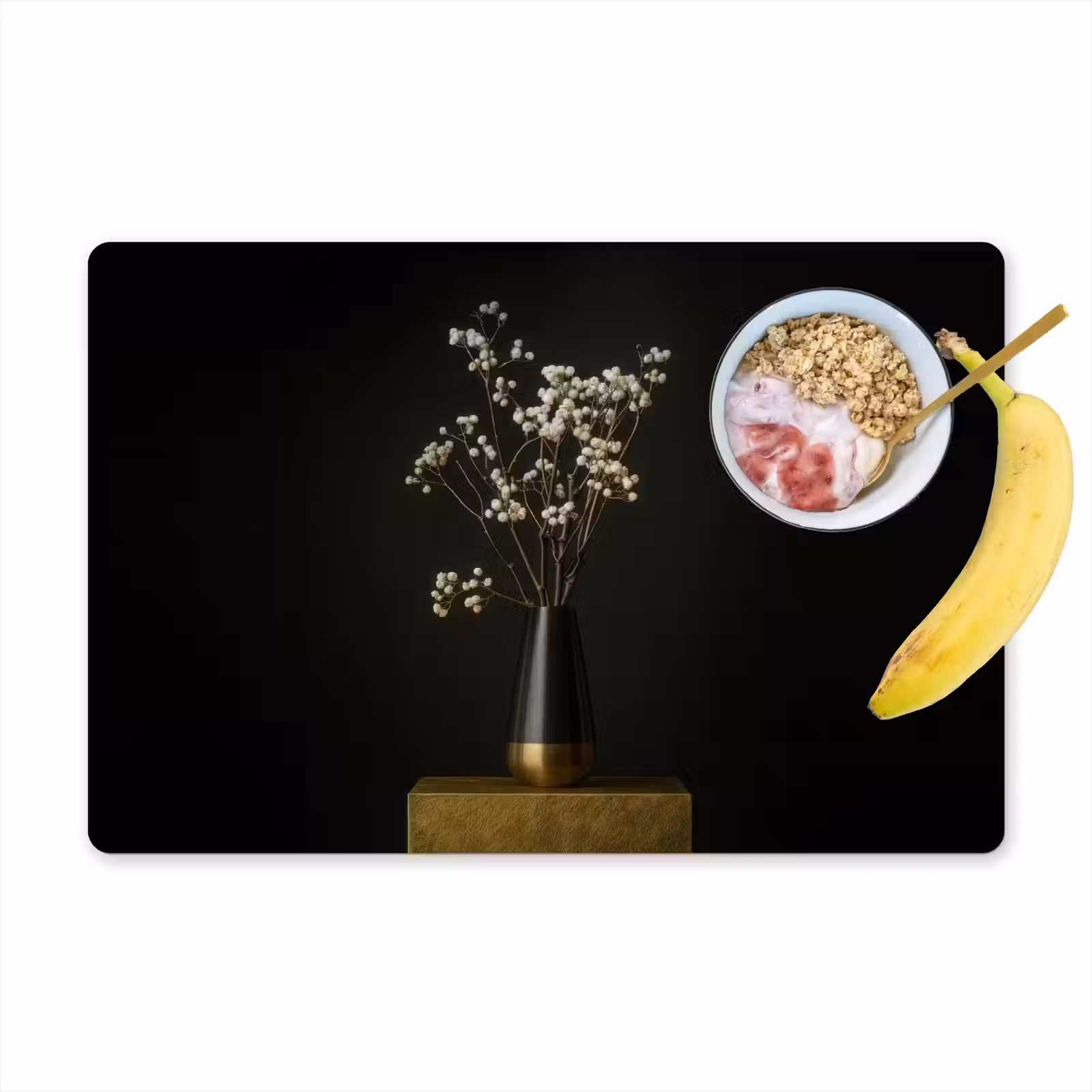 Sets de table en vinyle - Bulbes de fleurs - Blanc - Vase - Minimaliste — 1