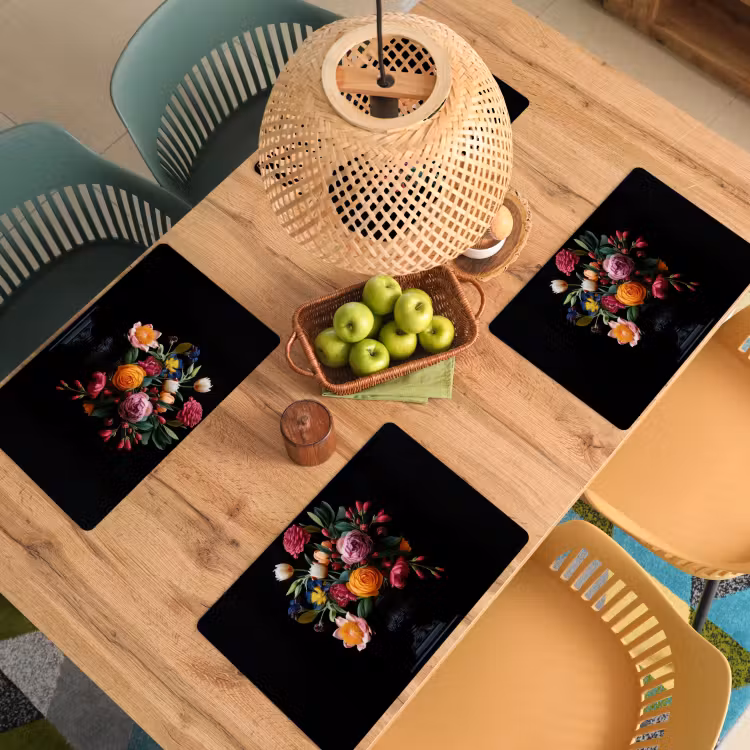 Sets de table en vinyle - Bouquet - Romantique - Coloré — 3