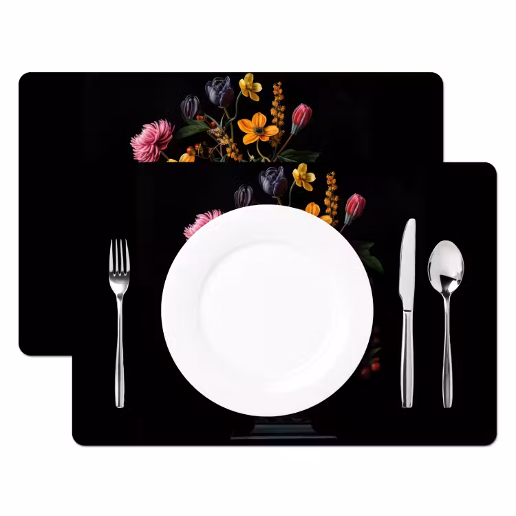Sets de table en vinyle - Ornemental - Bouquet - Feuilles — 2