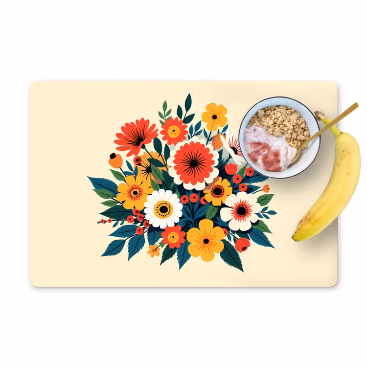 Sets de table - Bouquet - Feuilles - Illustration - Colorée — 1