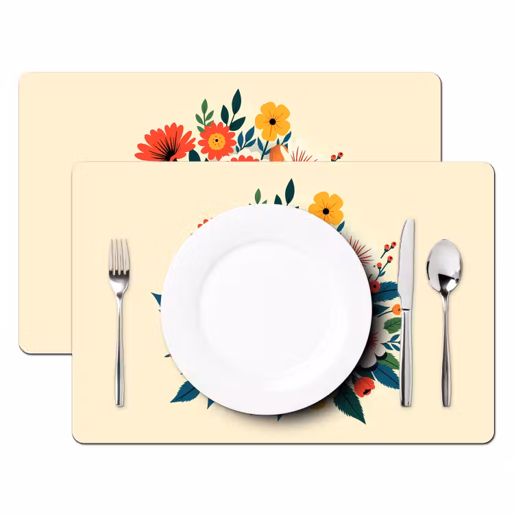Sets de table - Bouquet - Feuilles - Illustration - Colorée — 2