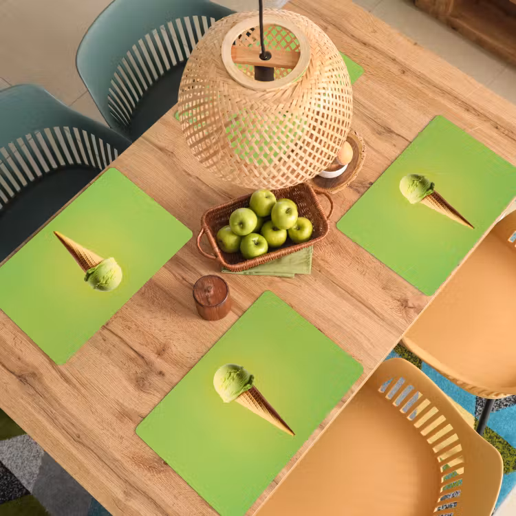 Sets de table - Corne - Cuillère à glace - Verte — 3