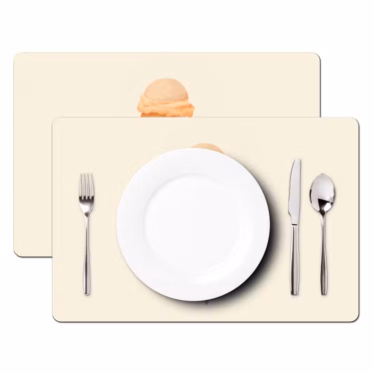 Sets de table - Minimaliste - Pelle à glace - Corne - Beige — 2