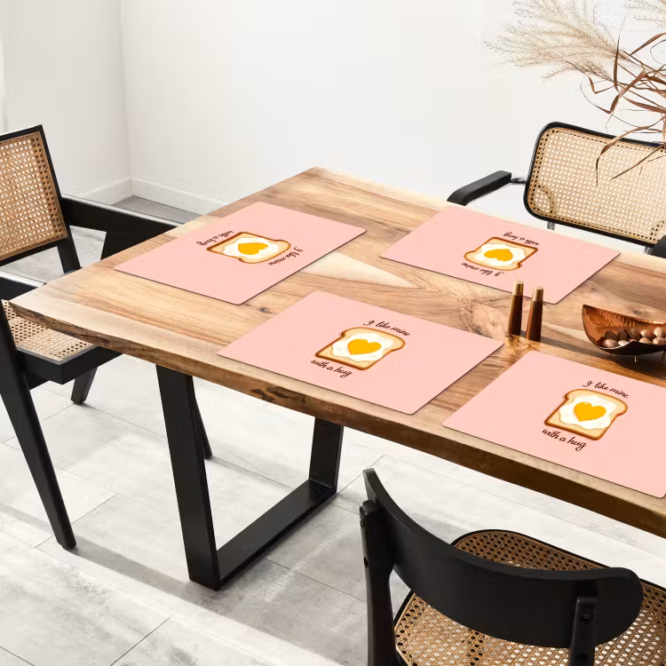 Sets de table - Pain - Illustration - Citation - Rose — 4