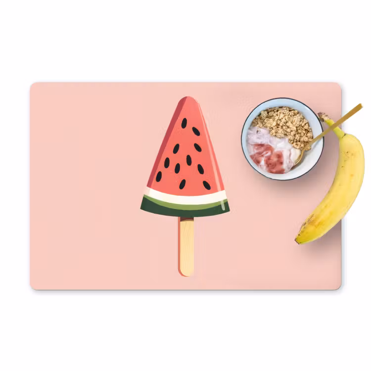 Sets de table - Pastèque - Glace - Pépins - Rouge — 1
