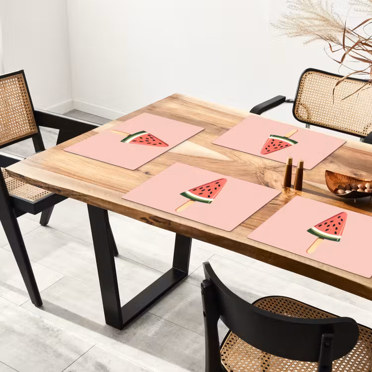 Sets de table - Pastèque - Glace - Pépins - Rouge — 4