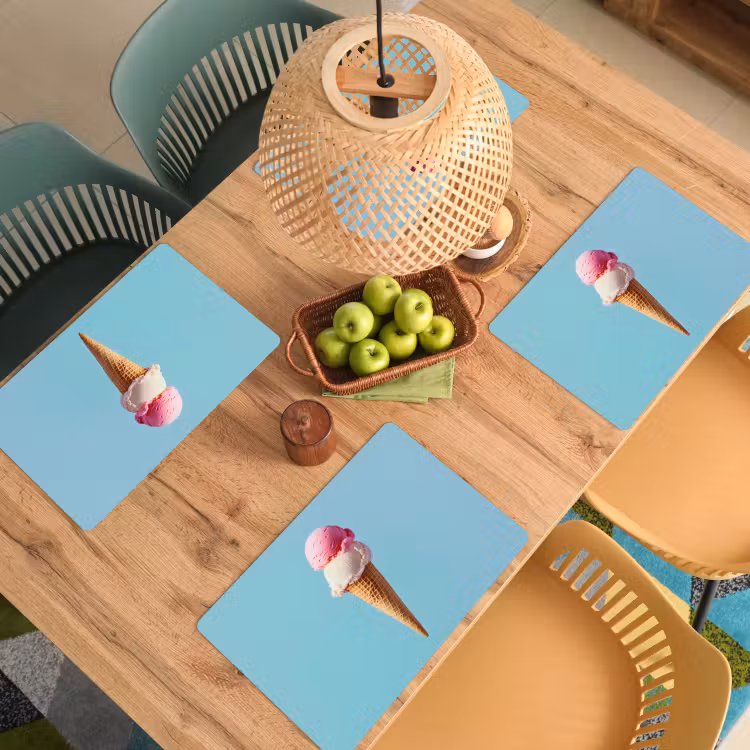 Sets de table - Pelle à glace - cône - Bleu — 3
