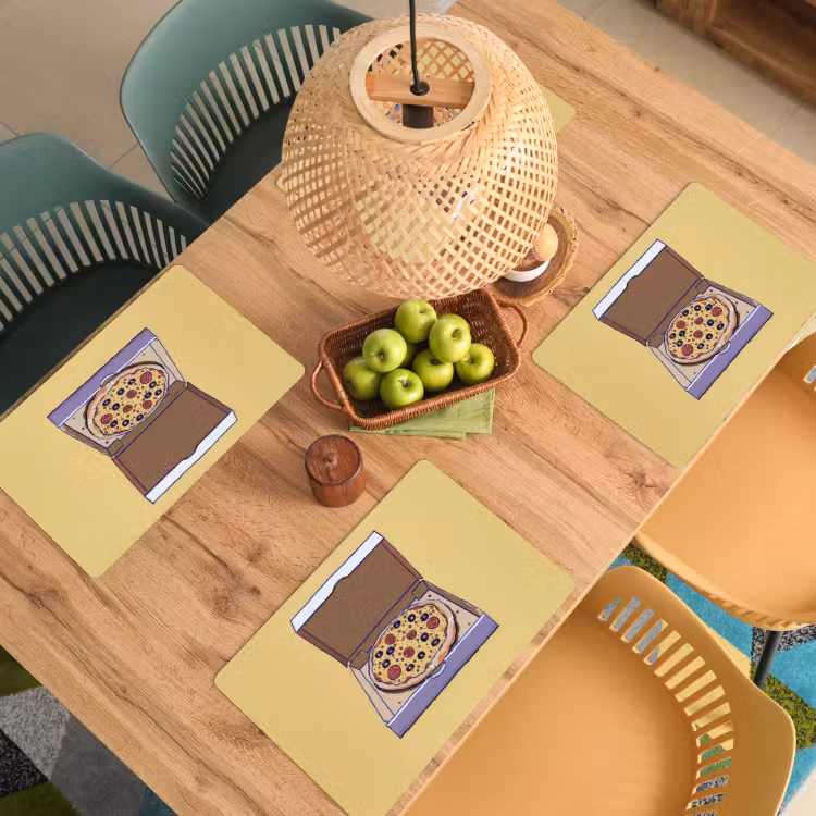 Sets de table - Pizza - Boîte - Salami - Illustration — 3