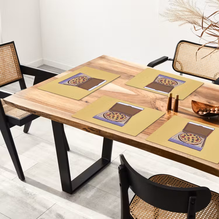 Sets de table - Pizza - Boîte - Salami - Illustration — 4