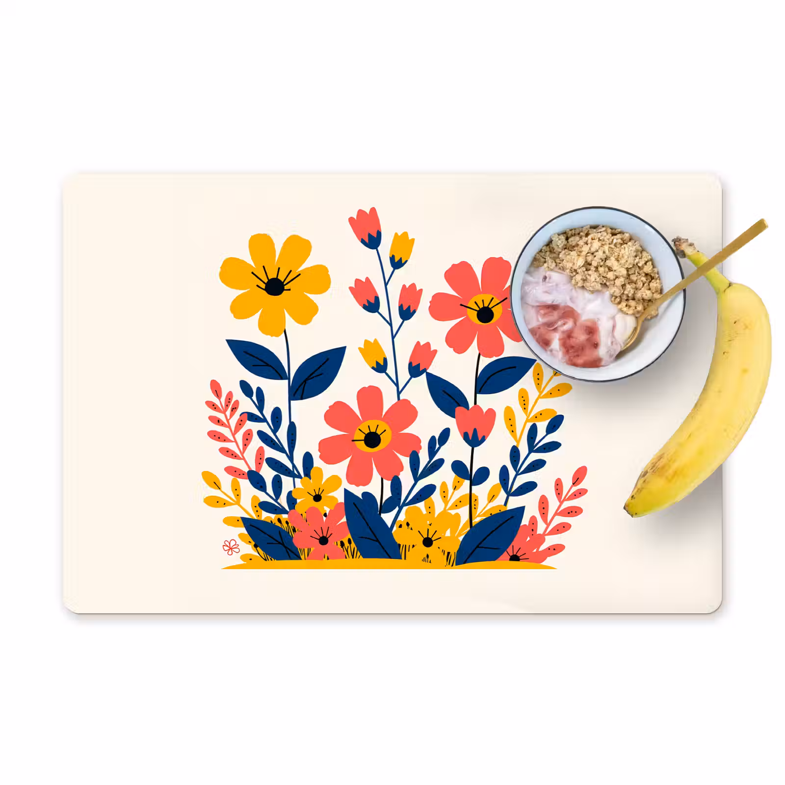 Sets de table - Illustration - Fleurs - Feuilles - Rose — 1