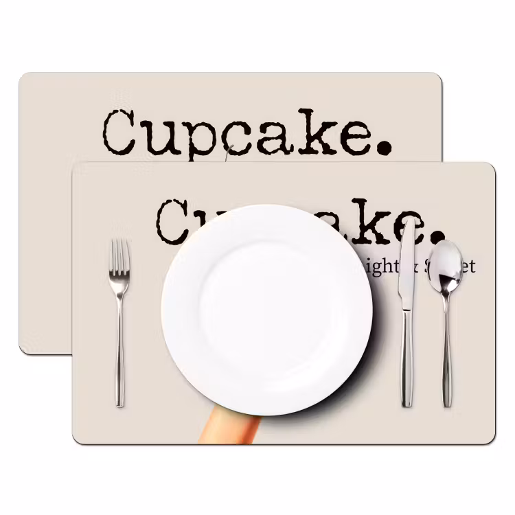 Sets de table en vinyle - Cupcake - Sucré - Cerise — 2