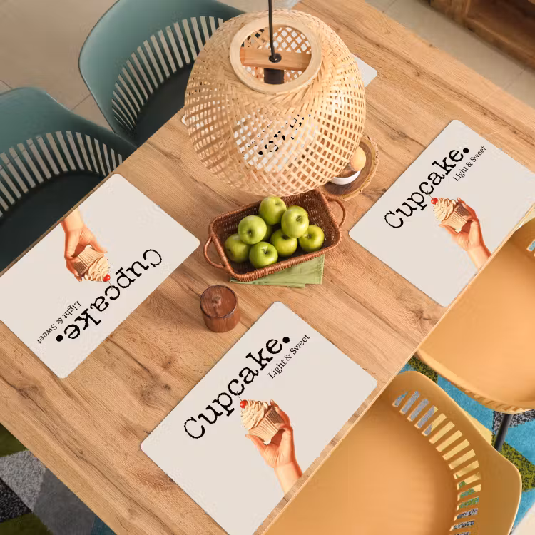 Sets de table en vinyle - Cupcake - Sucré - Cerise — 3