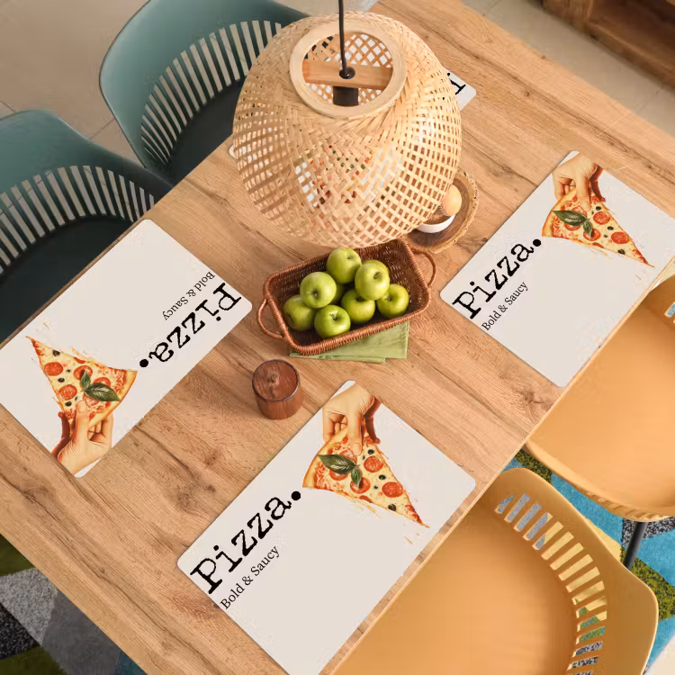 Sets de table en vinyle - Pizza - Fromage - Pepperoni — 3