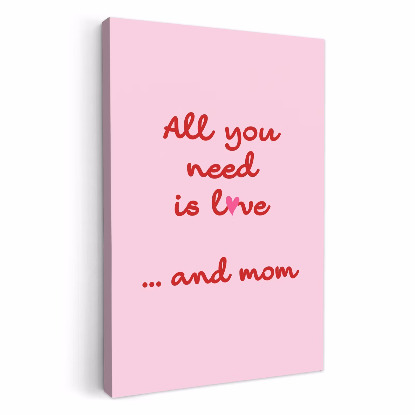 Tableau sur toile - Mère - Amour - Texte - Rouge — 1