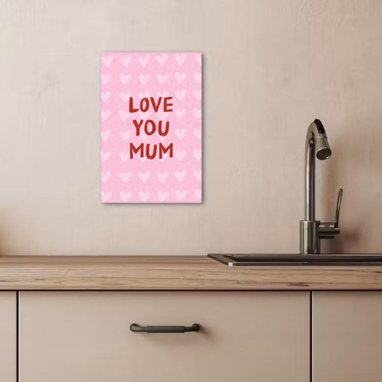 Tableau sur toile - Amour - Citation - Mère - Rouge — 4