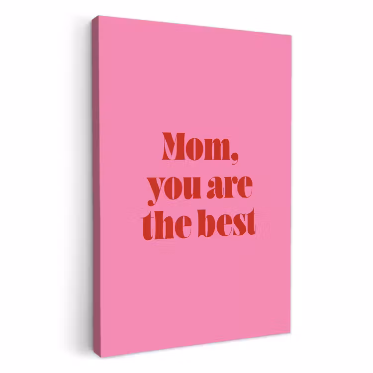Tableau sur toile - Mère - Message - Rose — 1