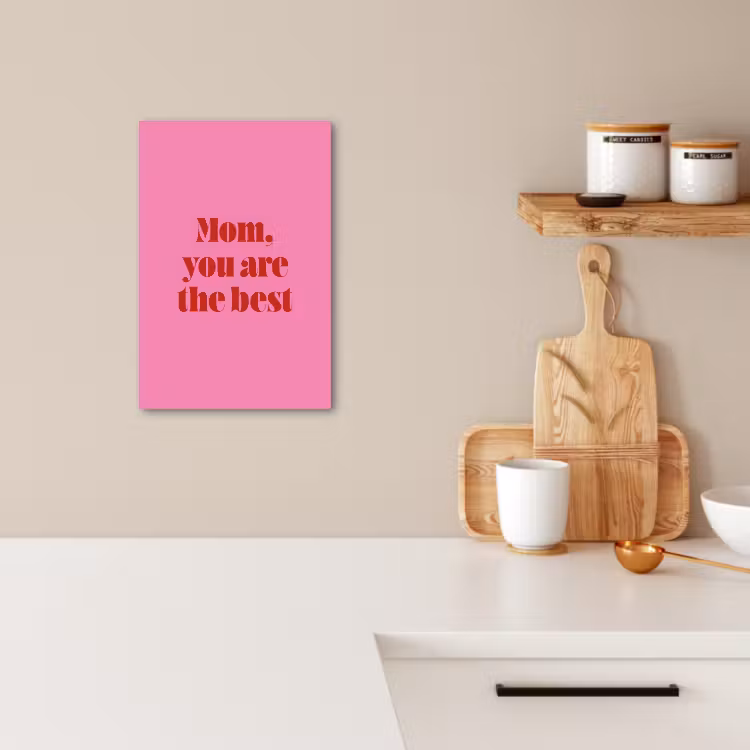 Tableau sur toile - Mère - Message - Rose — 2
