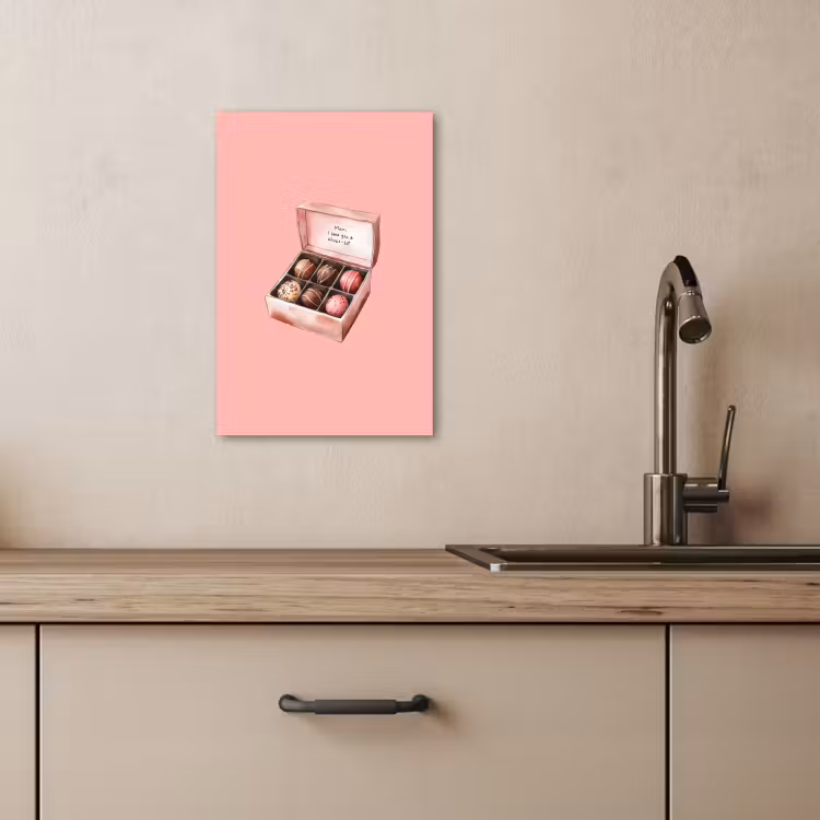 Tableau sur toile - Boîte - Bonbons - Aimer - Texte — 3