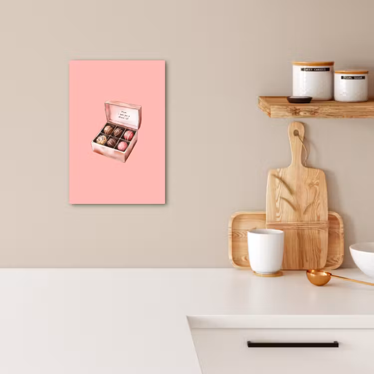 Tableau sur toile - Boîte - Bonbons - Aimer - Texte — 4