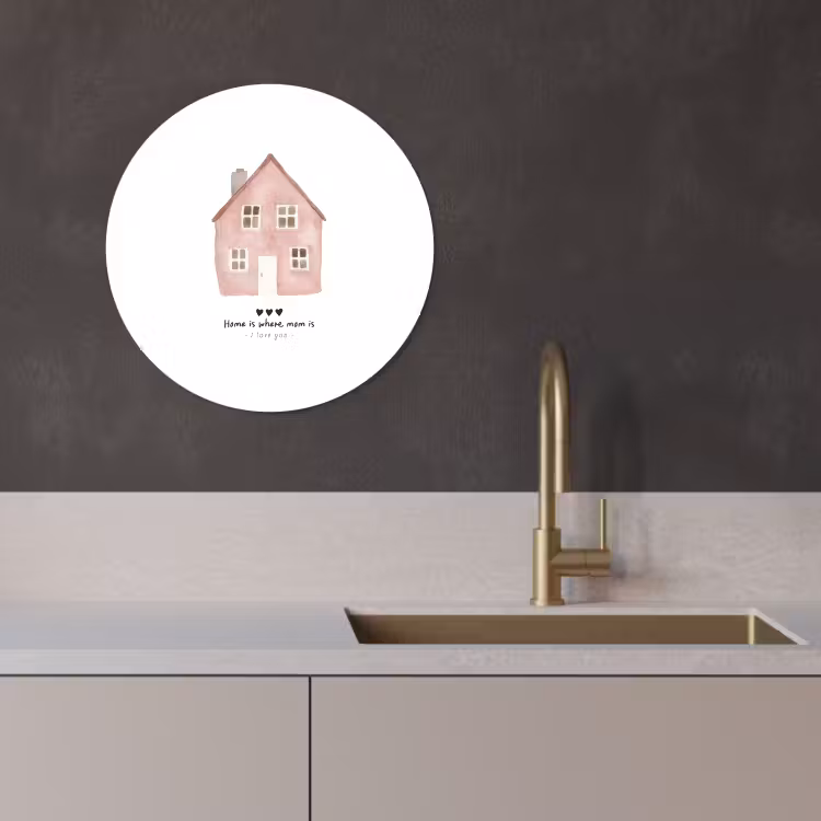 Tableau rond - Cottage - Rose - Citation - Mère — 3
