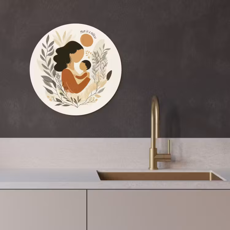 Tableau rond - Illustration - Citation - Mère — 3