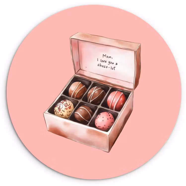 Tableau rond - Boîte - Bonbons - Aimer - Texte — 4