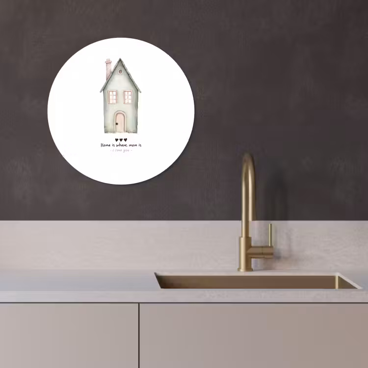Tableau rond - Cottage - Green - Text - Loving — 3
