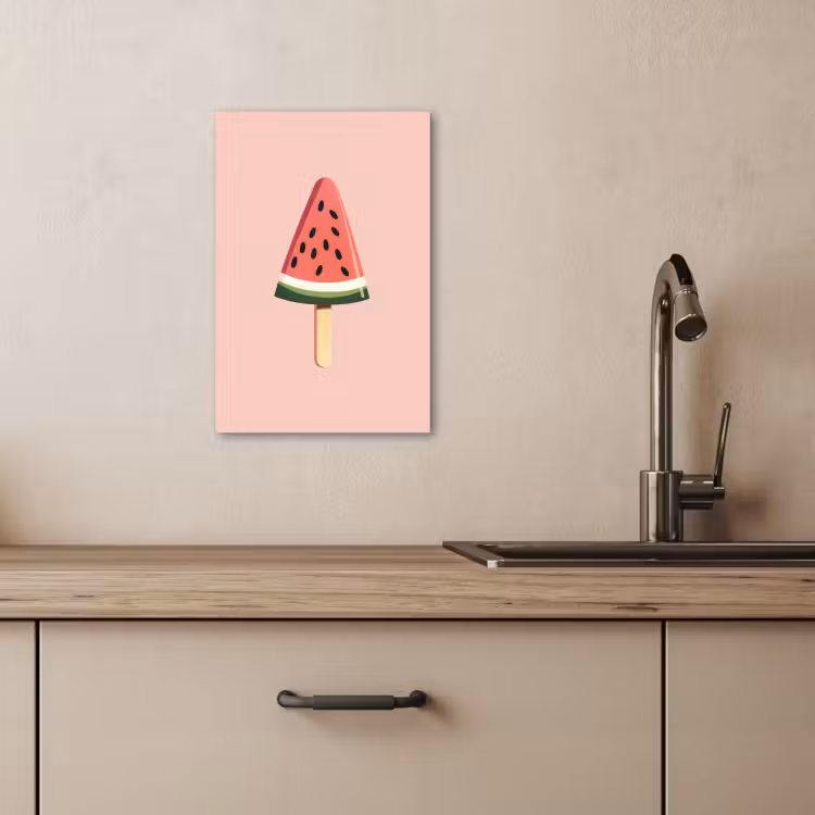 Tableau sur toile - Pastèque - Glace - Pépins - Rouge — 2