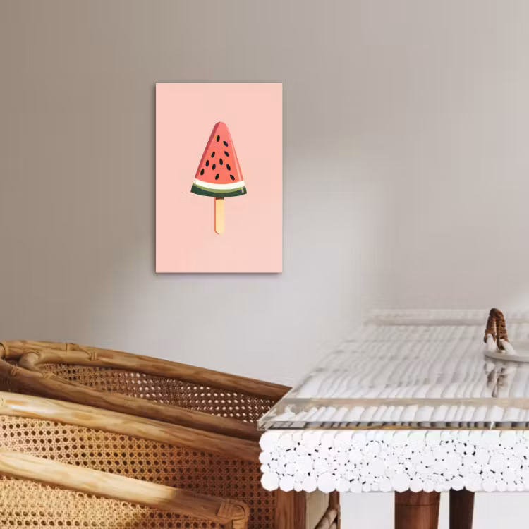 Tableau sur toile - Pastèque - Glace - Pépins - Rouge — 3