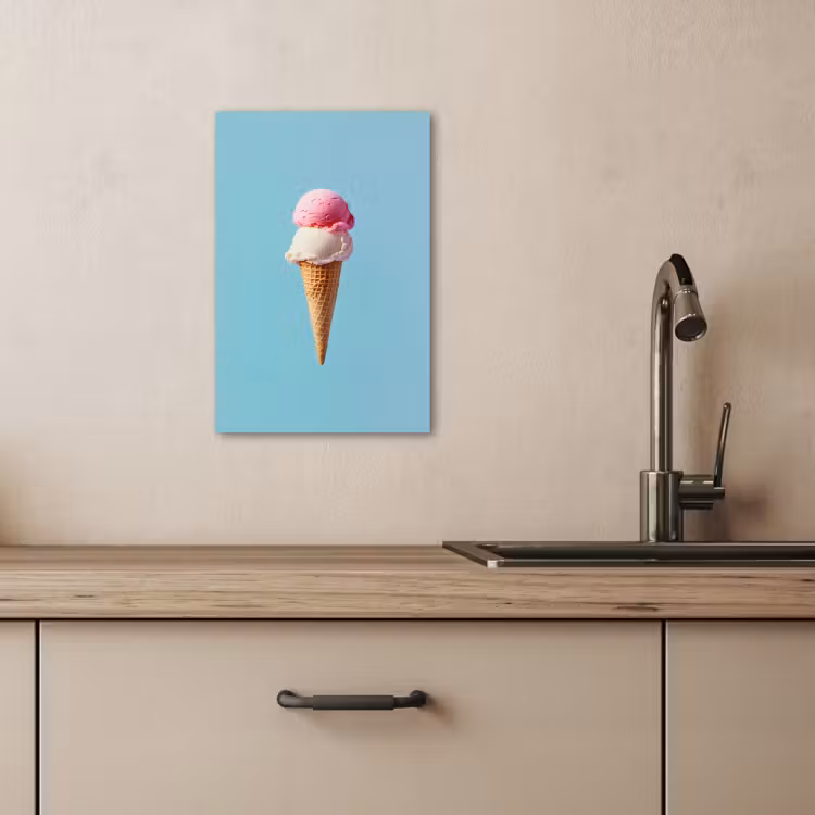 Tableau sur toile - Pelle à glace - cône - Bleu — 4