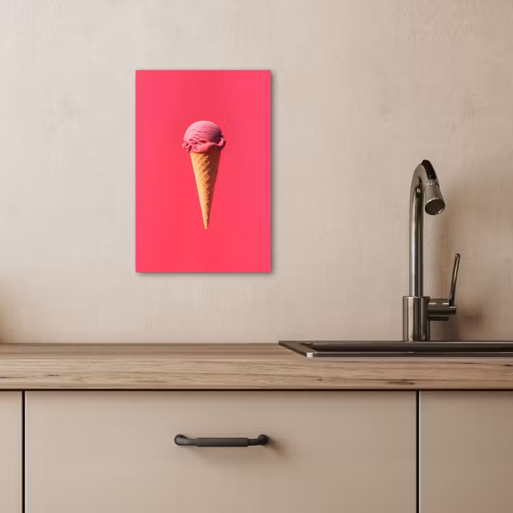 Tableau sur toile - Pelle à glace - Rose - Corne — 2