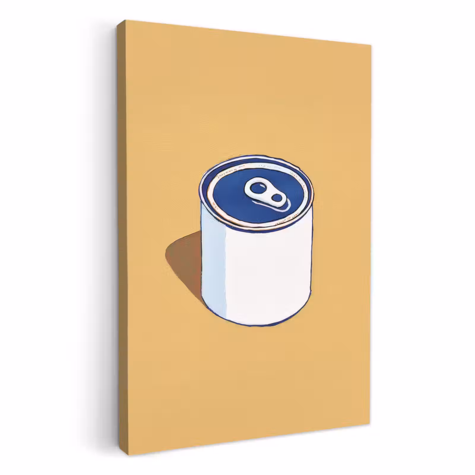 Tableau sur toile - Etain - Minimaliste - Bleu - Illustration — 1