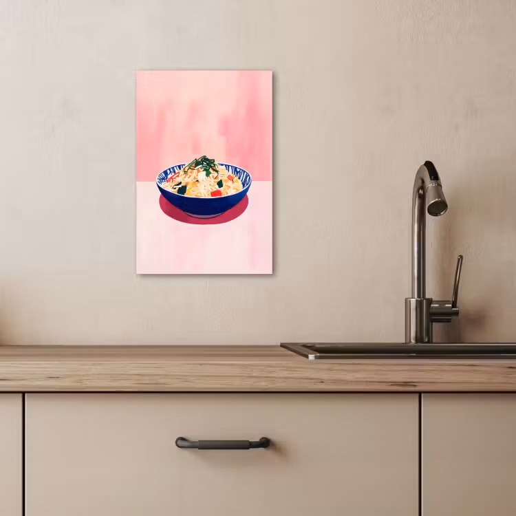 Tableau sur toile - Riz - Illustration - Bol - Légumes — 2