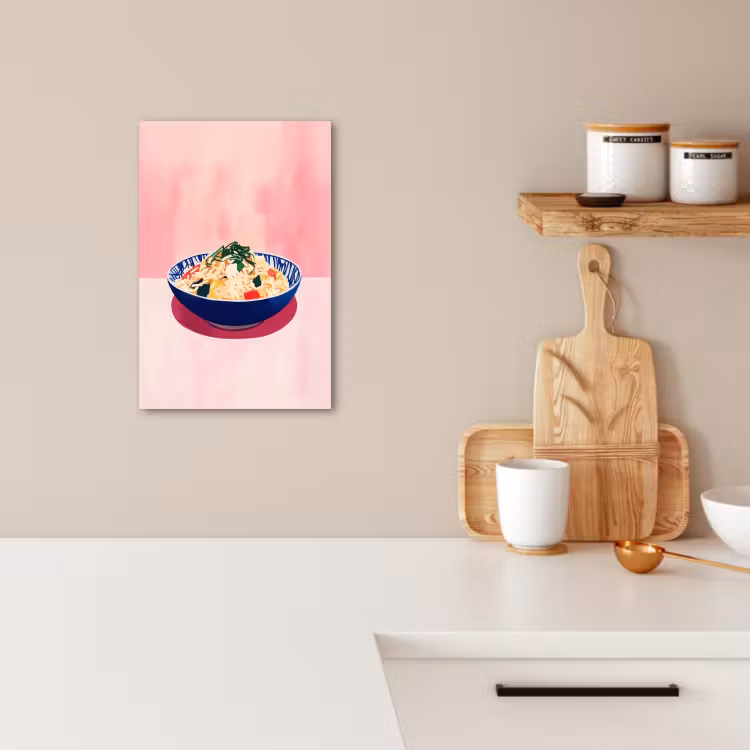 Tableau sur toile - Riz - Illustration - Bol - Légumes — 3
