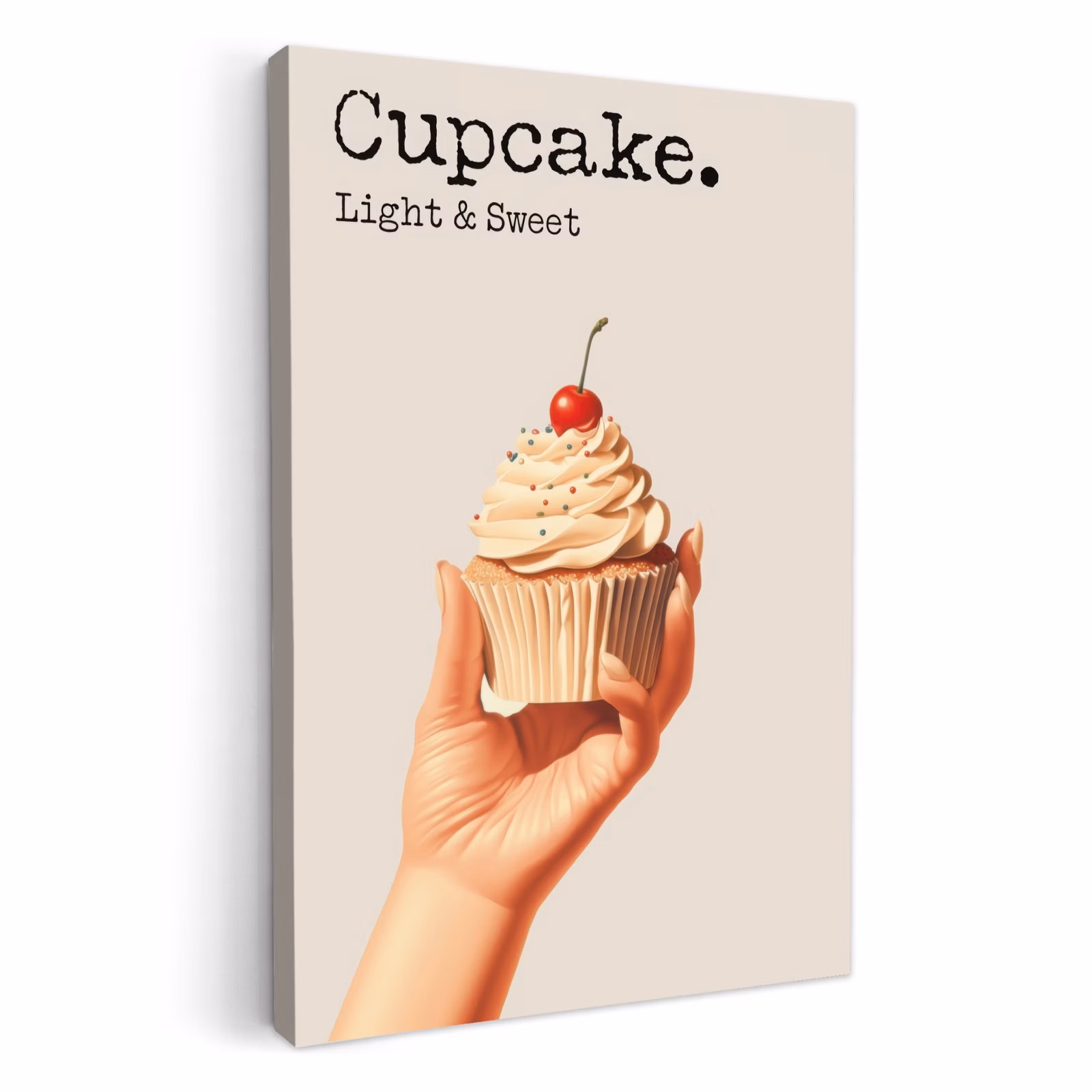 Tableau sur toile - Cupcake - Sucré - Cerise — 1