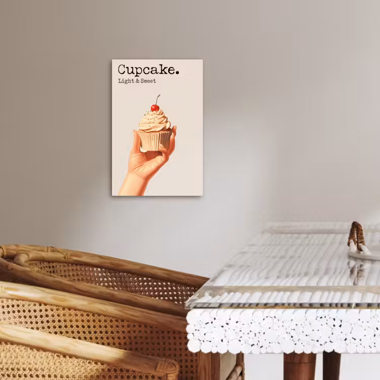 Tableau sur toile - Cupcake - Sucré - Cerise — 2